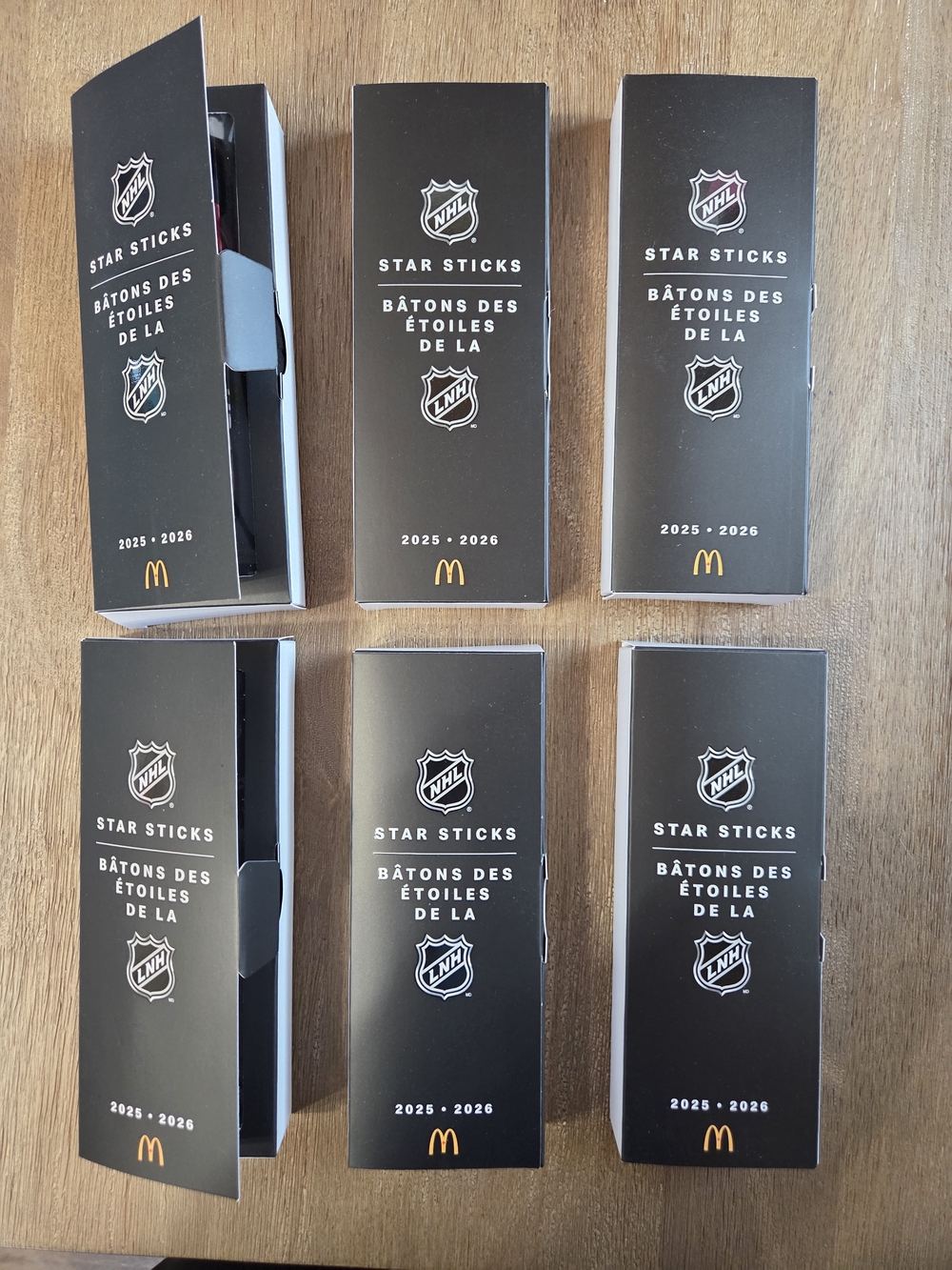 NHL McDonalds Star Sticks Collectible Player Hockey Sticks -6 Available